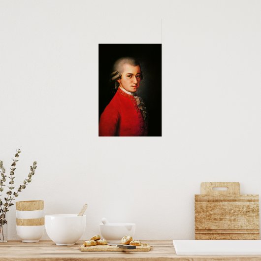 Wolfgang Amadeus Mozart-Portrait Poster (Küche)