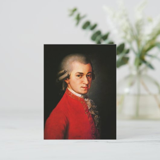 Wolfgang Amadeus Mozart-Portrait Postkarte (Stehend Vorderseite)