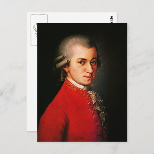 Wolfgang Amadeus Mozart-Portrait Postkarte (Vorne/Hinten)