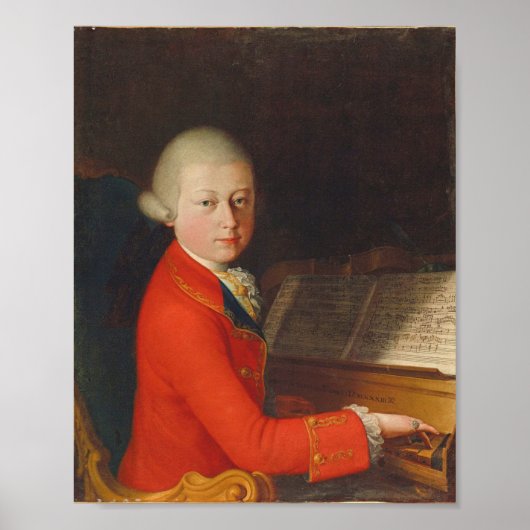 Wolfgang Amadeus Mozart Portrait Young Poster (Vorne)