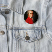 Wolfgang Amadeus Mozart-Porträt Button (Beispiel)