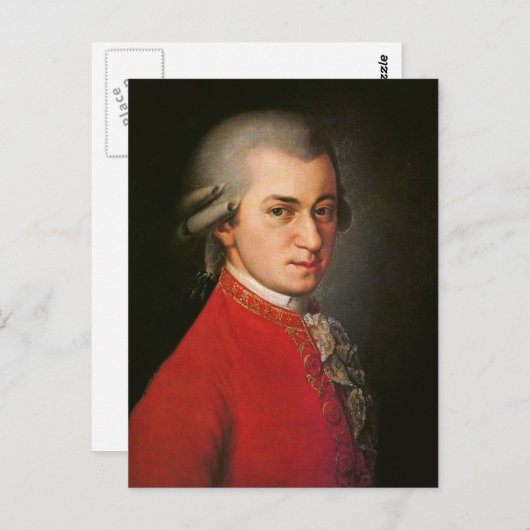 Wolfgang Amadeus Mozart-Porträt Postkarte (Vorne/Hinten)