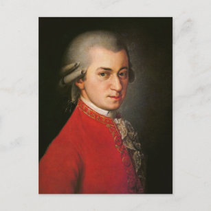 Wolfgang Amadeus Mozart-Porträt Postkarte
