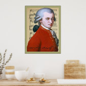 Wolfgang Amadeus Mozart Poster (Küche)