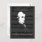 Wolfgang Amadeus Mozart Postkarte (Vorne/Hinten)