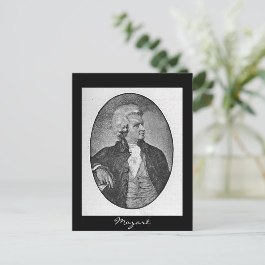 Wolfgang Amadeus Mozart Postkarte (Stehend Vorderseite)