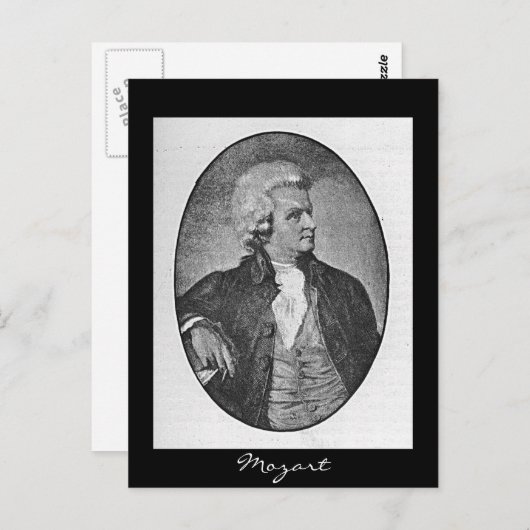 Wolfgang Amadeus Mozart Postkarte (Vorne/Hinten)