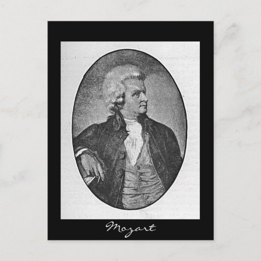 Wolfgang Amadeus Mozart Postkarte (Vorderseite)