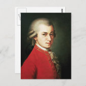Wolfgang Amadeus Mozart Postkarte (Vorne/Hinten)