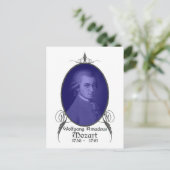 Wolfgang Amadeus Mozart Postkarte (Stehend Vorderseite)