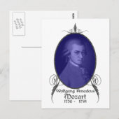 Wolfgang Amadeus Mozart Postkarte (Vorne/Hinten)