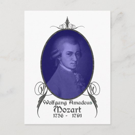 Wolfgang Amadeus Mozart Postkarte (Vorderseite)