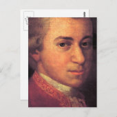 Wolfgang Amadeus Mozart Postkarte (Vorne/Hinten)