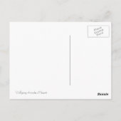 Wolfgang Amadeus Mozart Postkarte (Rückseite)