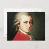 Wolfgang Amadeus Mozart Postkarte (Vorne/Hinten)