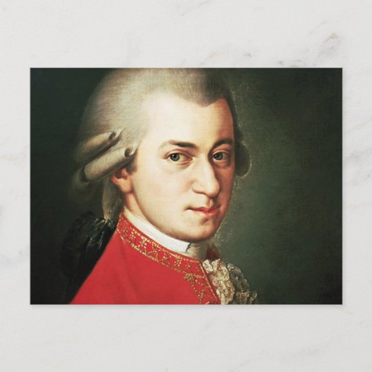 Wolfgang Amadeus Mozart Postkarte (Vorderseite)