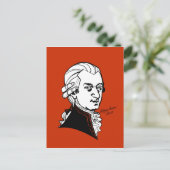 Wolfgang Amadeus Mozart Postkarte (Stehend Vorderseite)