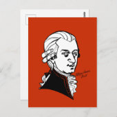 Wolfgang Amadeus Mozart Postkarte (Vorne/Hinten)