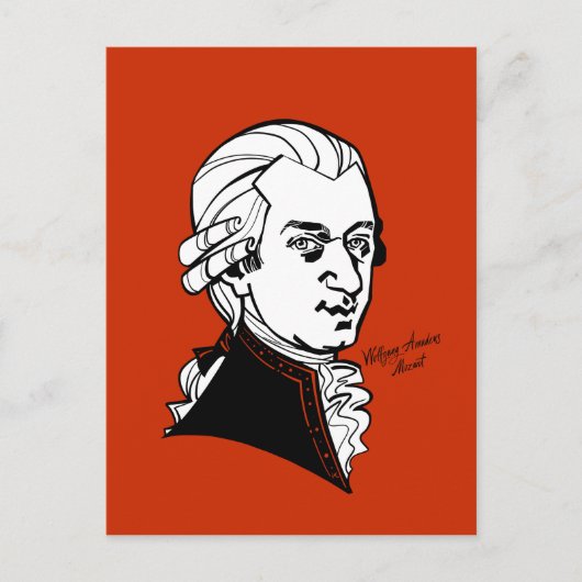 Wolfgang Amadeus Mozart Postkarte (Vorderseite)