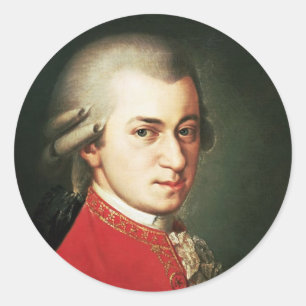 Wolfgang Amadeus Mozart Runder Aufkleber