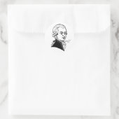 Wolfgang Amadeus Mozart Runder Aufkleber (Tasche)