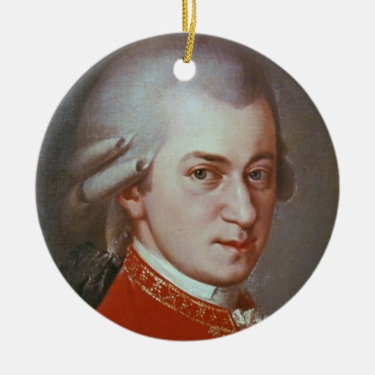 Wolfgang Amadeus Mozart Rundes Keramik Ornament