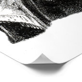 Wolfgang Amadeus Mozart, schwarz Poster (Ecke)