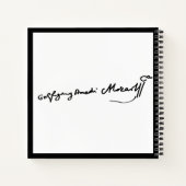 Wolfgang Amadeus Mozart Signatur Notizblock (Rückseite)