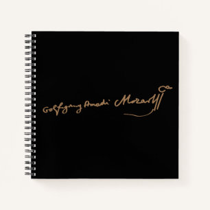 Wolfgang Amadeus Mozart Signatur Notizblock