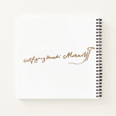 Wolfgang Amadeus Mozart Signatur Notizblock (Rückseite)