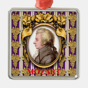 Wolfgang Amadeus Mozart Silbernes Ornament