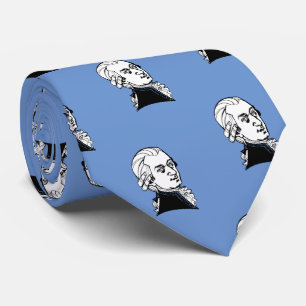 Wolfgang Amadeus Mozart über blaues Neck Krawatte