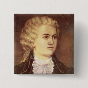 Wolfgang Amadeus Mozart während sein bleibe Button