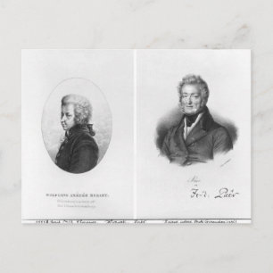 Wolfgang Amedeus Mozart und Ferdinando Paer Postkarte