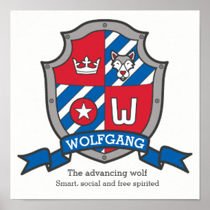 Wolfgang-Jungs-Name bedeutet heraldry Schild Poste
