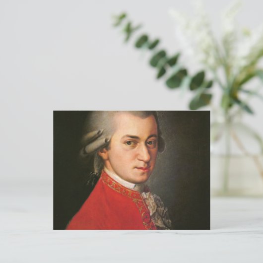 Wolfgang Mozart Postkarte (Stehend Vorderseite)