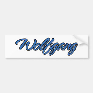 Wolfgang Name blue Aufkleber Sticker Autoaufkleber