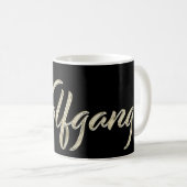 Wolfgang Name whitegold Tasse Teetasse Kaffeetasse (VorderseiteRechts)