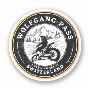 Wolfgang Pass - Schweizer Alpen - Motorradtour Aufkleber
