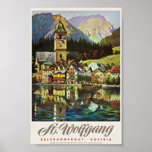 Wolfgang Salzkammergut Vintage Poster 1936 (Vorne)
