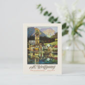 Wolfgang Salzkammergut Vintage Poster 1936 Postkarte (Stehend Vorderseite)