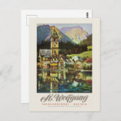 Wolfgang Salzkammergut Vintage Poster 1936 Postkarte (Vorne/Hinten)