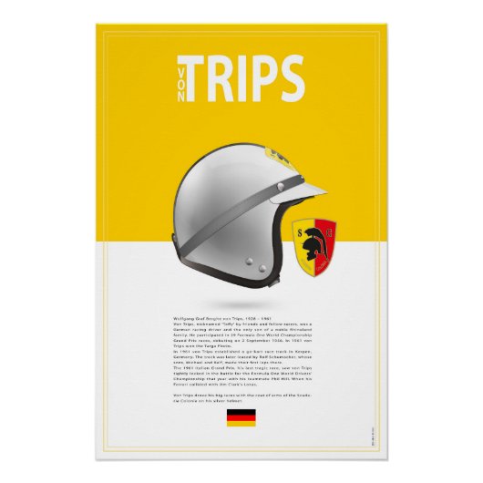 Wolfgang v. Trips Helmet Poster (Vorderseite)