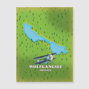 Wolfgangsee See Österreich Seekarte Magnetkarte