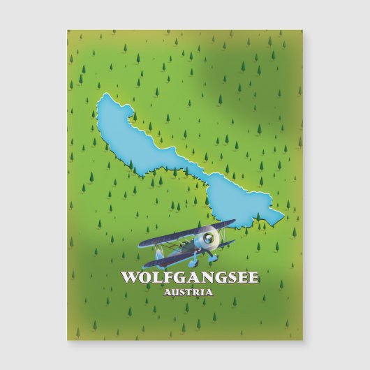 Wolfgangsee-Seeblick Magnetkarte (Vorderseite)