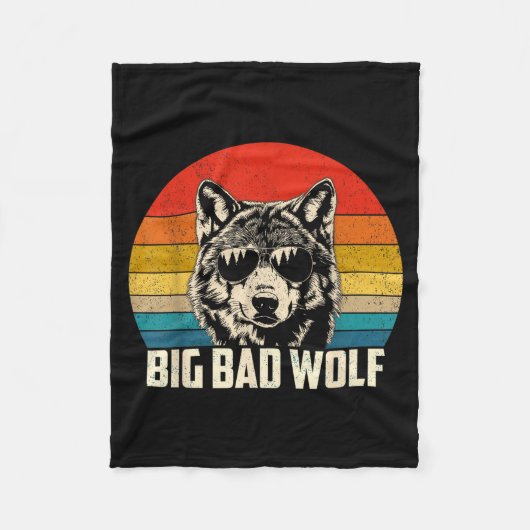 Wolfgeist groß und böser Wolf Wolf Rudel lustige W Fleecedecke (Vorderseite)
