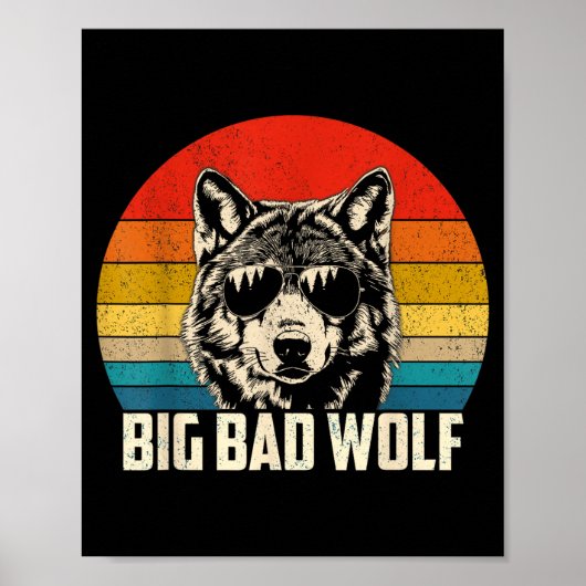 Wolfgeist groß und böser Wolf Wolfsrudel lustige W Poster (Vorne)