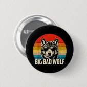Wolfgeist großer und böser Wolf Wolfsrudel lustige Button (Vorne & Hinten)