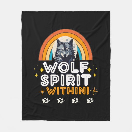 Wolfgeist Innen Fleecedecke (Vorderseite)