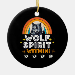 Wolfgeist Innen Keramik Ornament